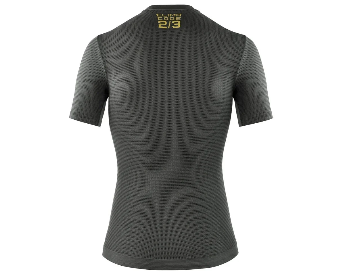Assos Spring Fall Short Sleeve Skin Layer P1 (Anthracite Grey) (XL/XLG)
